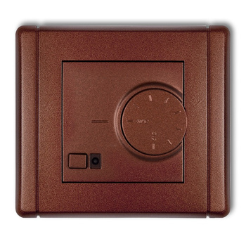 Elektroniczny regulator temperatury z czujnikiem powietrznym Karlik seria FLEXI 9FRT-2 kolor brązowy metalik