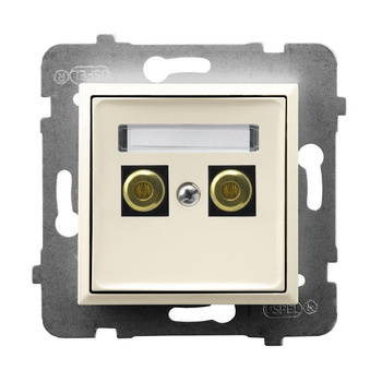 Gniazdo głośnikowe pojedyncze seria ARIA kolor Ecru symbol GGN-1U/m/27