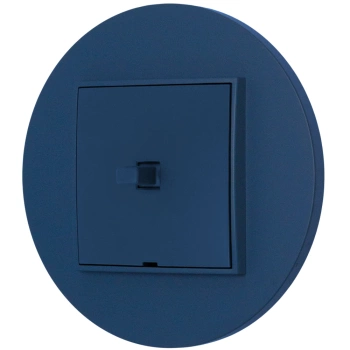 Włącznik pojedynczy w stylu USA ramka okrągła seria Mini kolor navy blue