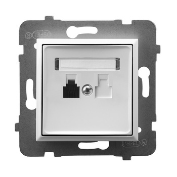 Gniazdo telefoniczne pojedyncze seria ARIA kolor Biały symbol GPT-1U/m/00