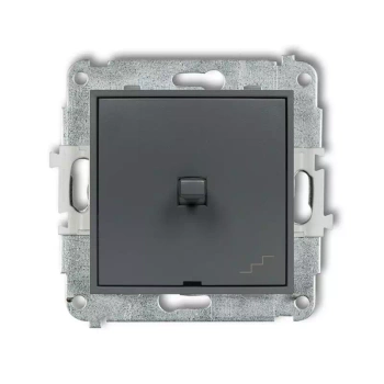 Mechanizm łącznika schodowego w stylu amerykańskim Karlik seria MINI 28MWPUS-3 kolor grafitowy mat