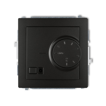 Mechanizm elektronicznego regulatora temperatury z czujnikiem powietrznym Karlik seria DECO 12DRT-2 kolor czarny mat