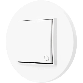 Włącznik dzwonkowy z ramką okrągłą seria MINI kolor biały