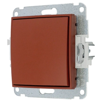 Mechanizm łącznika schodowego bez piktogramu Karlik seria MINI 63MWP-3.1 kolor terakota