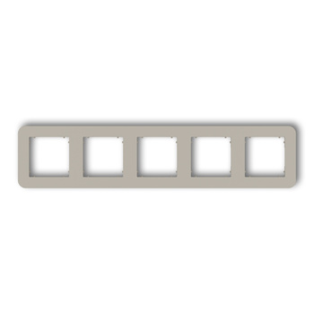 Ramka uniwersalna pięciokrotna zaokrąglona z tworzywa Karlik seria MINI 60MRTZ-5 kolor taupe