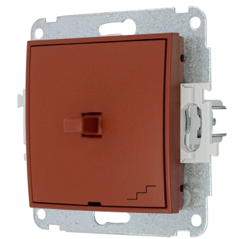 Mechanizm łącznika schodowego w stylu amerykańskim Karlik seria MINI 63MWPUS-3 kolor terakota