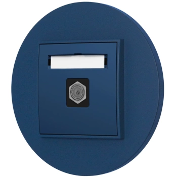 Gniazdo antenowe 1x z ramką okrągłą seria MINI kolor navy blue