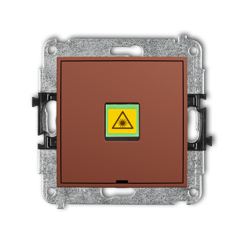 Mechanizm gniazda światłowodowego/optycznego pojedynczego, bez pola opisowego Karlik seria ICON 63IGOPBO-1 kolor terakota