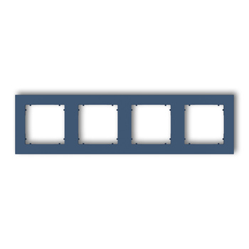 Ramka uniwersalna poczwórna kwadratowa z tworzywa Karlik seria MINI 64MR-4 kolor navy blue