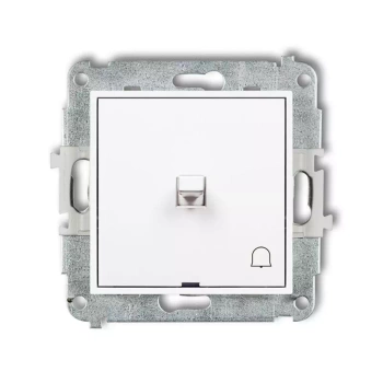 Mechanizm łącznika zwierny dzwonek w stylu amerykańskim Karlik seria MINI 25MWPUS-4 kolor biały mat