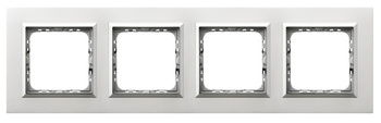 Ramka poczwórna seria SONATA kolor Aluminium symbol R-4RAC/35/38