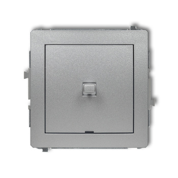 Mechanizm łącznika krzyżowego w stylu amerykańskim bez piktogramu Karlik seria DECO 7DWPUS-6.1 kolor srebrny metalik