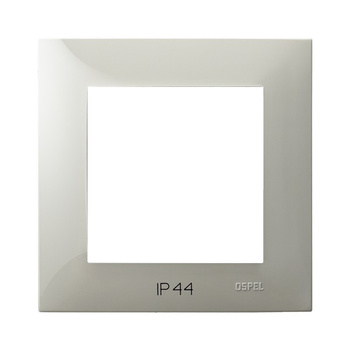 Ramka pojedyncza do łączników IP-44 seria SZAFIR kolor Kaszmirowy beż symbol RH-1Z/83