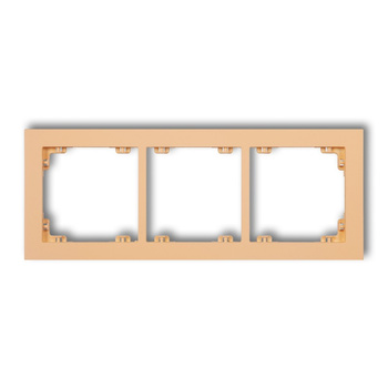 Ramka uniwersalna potrójna z tworzywa DECO Pastel Matt Karlik seria DECO 45DR-3 kolor brzoskwiniowy