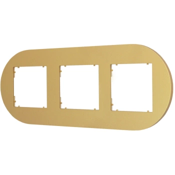 Ramka uniwersalna potrójna okrągła z tworzywa Karlik seria MINI 29MRTO-3 kolor złoty