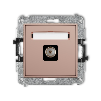 Mechanizm gniazda antenowego pojedynczego TV Karlik seria MINI 62MGTV-1 kolor łososiowy