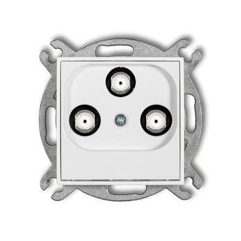 Mechanizm gniazda multimedialnego 3F DATA UPC Karlik seria ICON 25IGMU kolor biały mat
