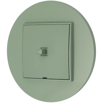 Włącznik pojedynczy w stylu USA ramka okrągła seria Mini kolor szałwiowy