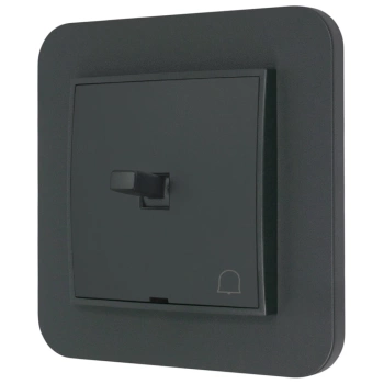 Włącznik dzwonkowy w stylu USA ramka zaokrąglona seria Mini kolor grafitowy mat