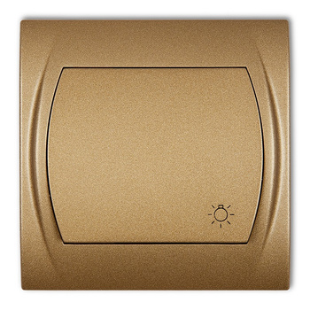 Łącznik zwierny światło Karlik seria LOGO 8LWP-5 kolor złoty metalik