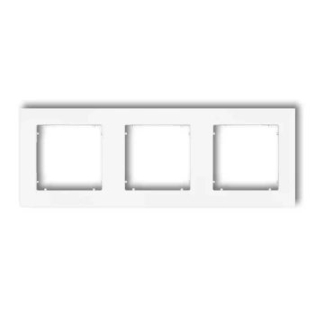 Ramka uniwersalna potrójna kwadratowa z tworzywa Karlik seria MINI 25MR-3 kolor biały mat