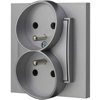 Gniazdo bezpieczne dla dzieci karlik mini kolor srebrny