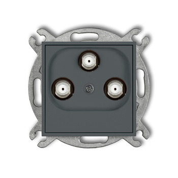 Mechanizm gniazda multimedialnego 3F DATA UPC Karlik seria ICON 28IGMU kolor grafitowy mat