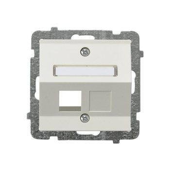 Obudowa gniazda pojedynczego typu Keystone skośna seria SONATA kolor Ecru symbol GPK-1RS/p/27