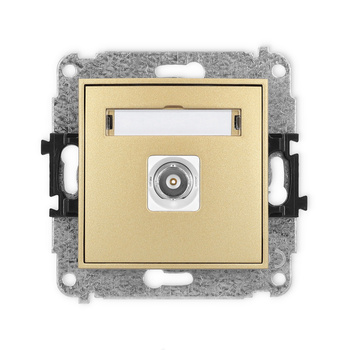Mechanizm gniazda pojedynczego BNC Karlik seria ICON 29IGBNC-1 kolor złoty