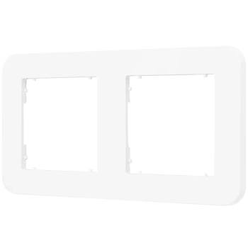 Ramka uniwersalna podwójna zaokrąglona z tworzywa Karlik seria MINI MRTZ-2 kolor biały