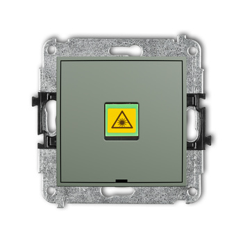 Mechanizm gniazda światłowodowego/optycznego pojedynczego, bez pola opisowego Karlik seria ICON 61IGOPBO-1 kolor szałwiowy